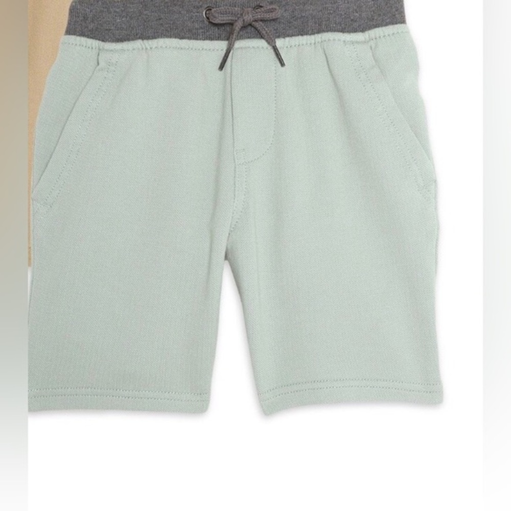 Big Boys’ green terrycloth Drawstring tie knit comfort waist Jogger Shorts sz XL